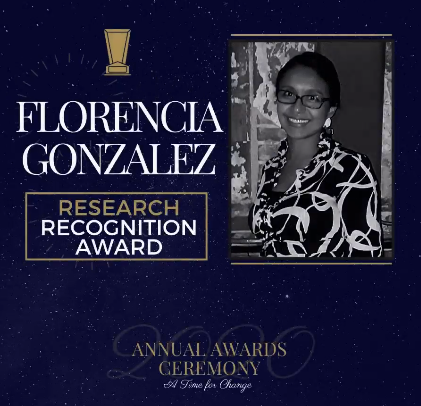 Photo of Florencia Gonzalez with descriptive text 